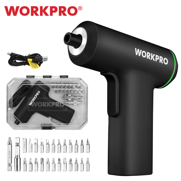 Шуруповерт WORKPRO Электрическая отвертка 3.6 В, 1500 мАч с битами 24 ...