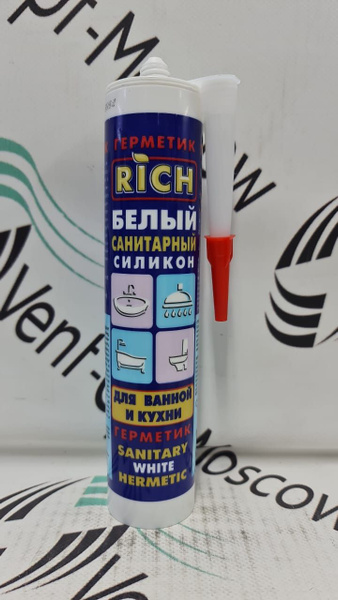 Силиконовый Герметик RICH, Для ванн, белый - купить по низким ценам в ...