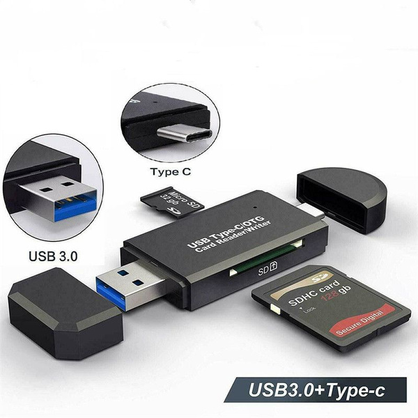 Переходник OTG для чтения карт памяти USB 2.0 Type C / USB / Micro USB ...