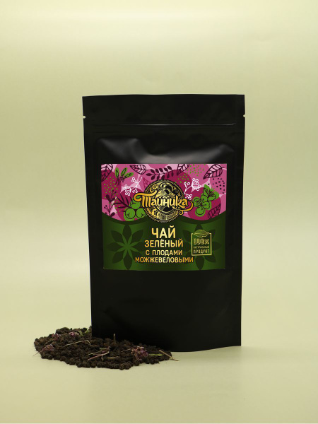 Зеленый чай с плодами можжевельника / 75 грамм / Тайника - купить с ...