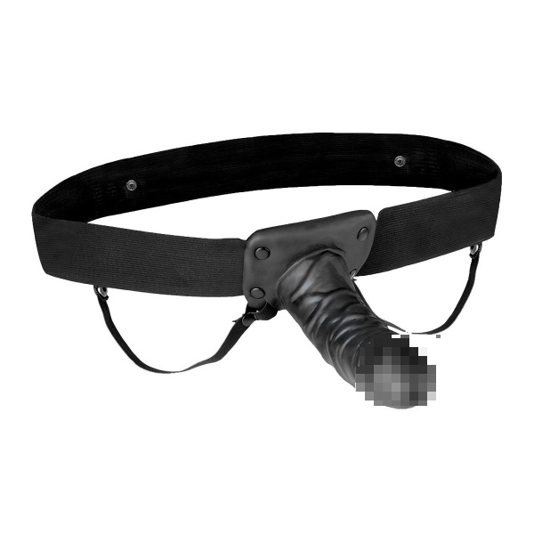 Fetish Fantasy Series 10 Inch Chocolate Dream Vibrating Hollow Strap-On main image 0