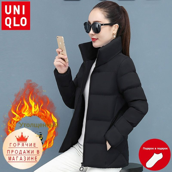Пальто Uniqlo, Еврозима, размер 52, цвет черный, Стрейч-коттон - купить ...