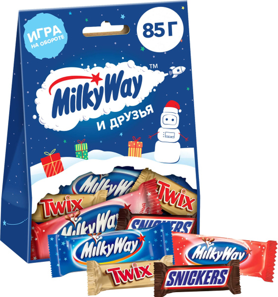 Новогодний набор сладостей Milky Way и Друзья Подарок от Деда Мороза ...