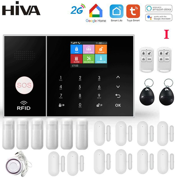 Система охранной сигнализацииHIVA для дома GSM Wi-Fi Tuya Smart Life ...