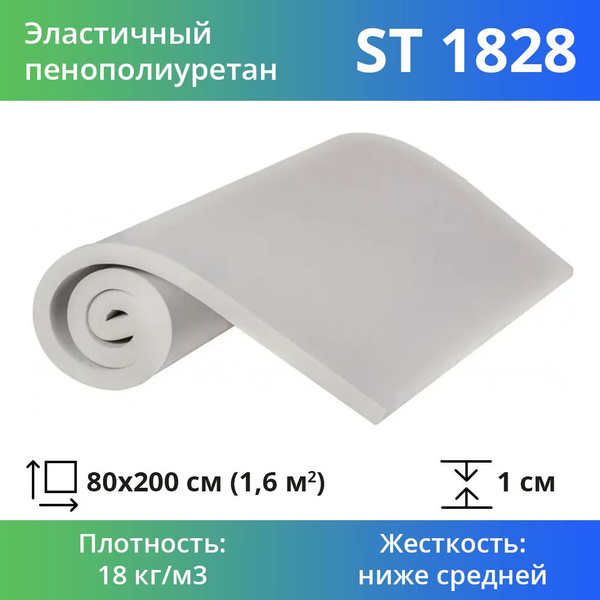 Мебельный поролон ST1828 10x800x2000мм, пенополиуретан для мебели и ...