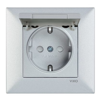 Розетка Viko Novella / 92105012 (серебристый) - купить по низкой цене в ...