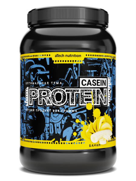 Казеиновый протеин сывороточный мицеллярный Casein Protein 100% банан ...