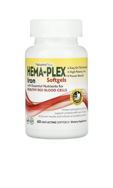 Витаминно-Минеральный Комплекс с Железом NATURESPLUS Hema-Plex Softgels ...