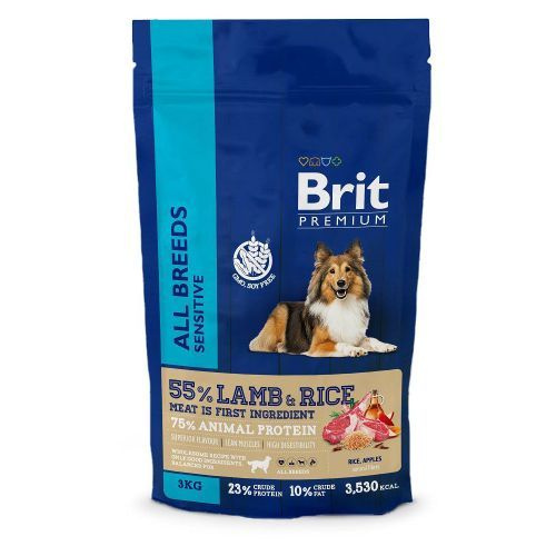 Сухой корм Brit Premium с ягненком-рисом для собак с чувствительным ...