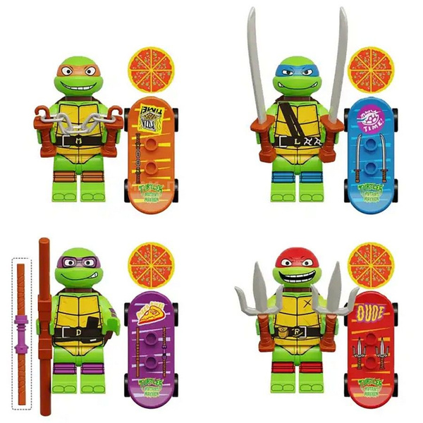 Фигурки Лего "Черепашки Ниндзя на скейтбордах" (Teenage Mutant Ninja ...
