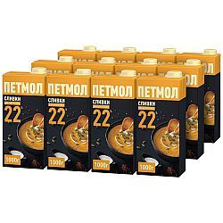 Сливки 22% Петмол 1л/12шт - купить с доставкой по выгодным ценам в ...