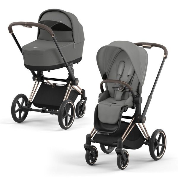 Cybex Priam IV коляска 2 в 1 Mirage Grey, на шасси Rosegold, полная ...