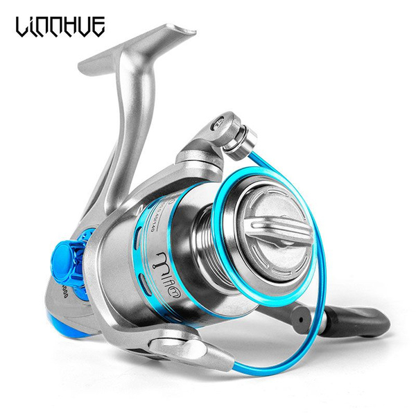 Спиннинговая катушка LINNHUE Fishing FB1000-7000 с ручкой из металла ...