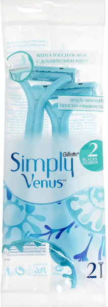 GILLETTE SIMPLY Venus Бритвы одноразовые женские с 2-мя лезвиями, 2 ...