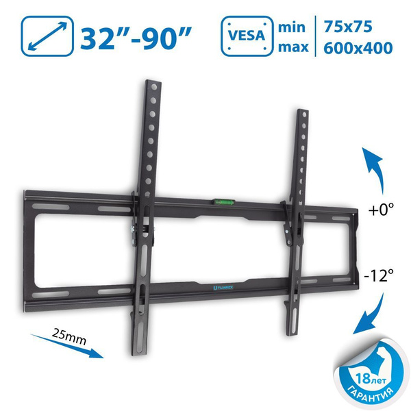 Кронштейн для телевизора настенный наклонный Tuarex OLIMP-112 / до 90 ...
