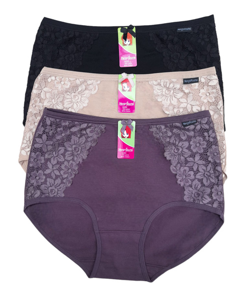 Трусы Женский MengniRoumei слипы Хлопок, Лайкра черный, фиолетовый ...