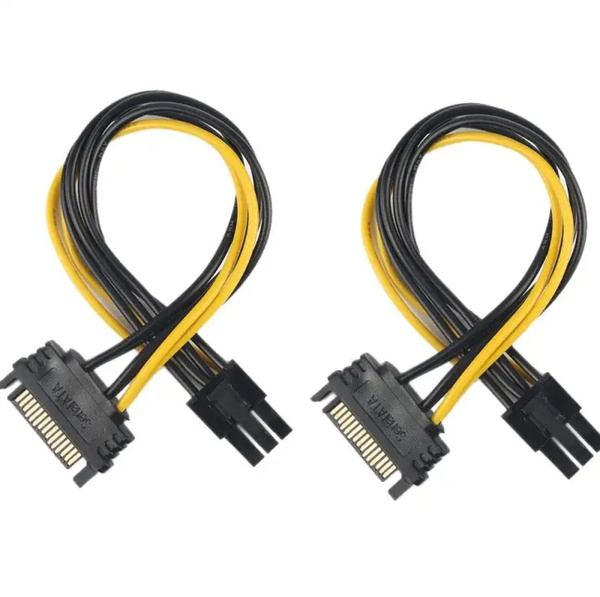 Кабель переходник питания SATA - PCI 6pin (2шт) - купить с доставкой по ...