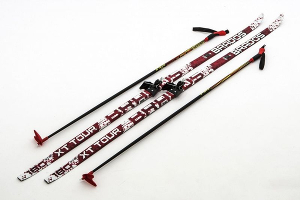 Лыжный комплект беговой STC Лыжи Комплект 75 мм - 160 WAX XT TOUR Red ...