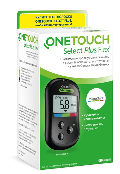 Глюкометр one touch select plus flex, 1 шт - купить с доставкой по ...