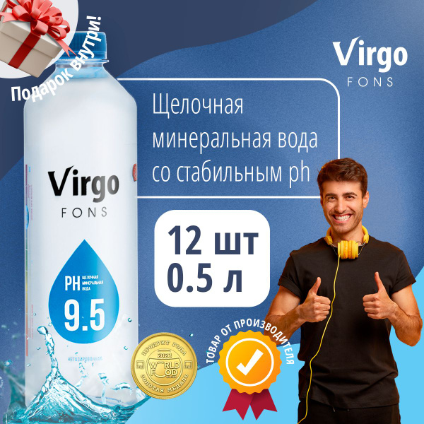 Природная питьевая щелочная вода Вирго Фонс 12 шт. по 0.5л - купить с ...