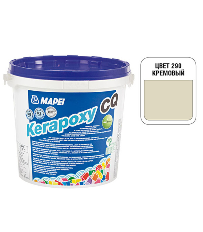 Характеристики Затирка Mapei эпоксидная Kerapoxy CQ 290 Кремовый 3 кг .