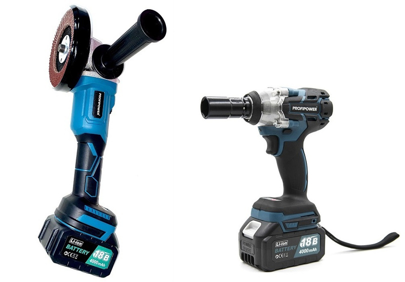 Характеристики Набор аккумуляторный 2В1 УШМ+Ударный Гайковёрт 18В, LI ...