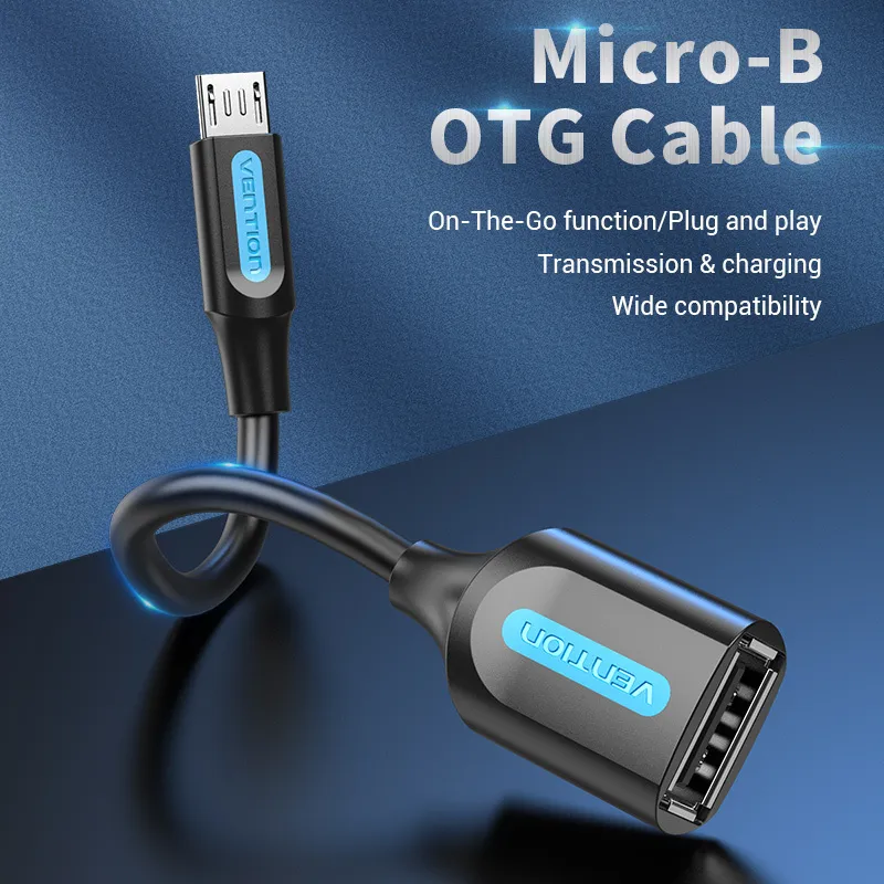 Адаптер переходник Vention OTG USB 2.0 AF/micro B 5pin - 0.15м CCUBB #10