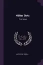 Obiter Dicta. First Series - Augustine Birrell