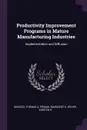 Productivity Improvement Programs in Mature Manufacturing Industries. Implementation and Diffusion - Thomas A Barocci, Margaret K Primak, Kirsten R Wever