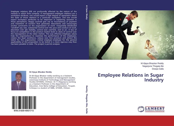 Обложка книги Employee Relations in Sugar Industry, M.Vijaya Bhaskar Reddy,Nagarjuna Thogata Itte and Deepa Galla