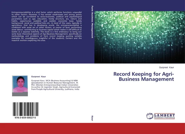 Обложка книги Record Keeping for Agri-Business Management, Gurpreet Kaur