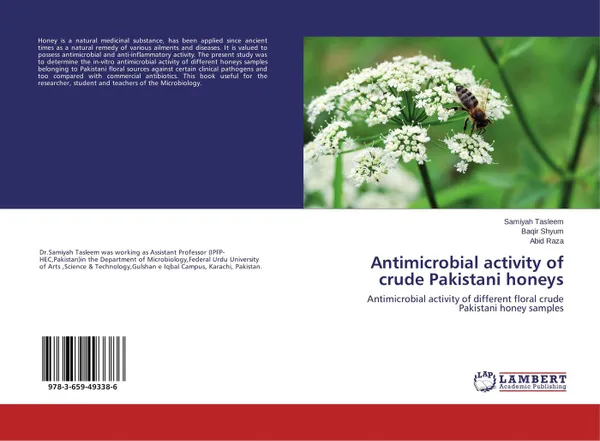 Обложка книги Antimicrobial activity of crude Pakistani honeys, Samiyah Tasleem,Baqir Shyum and Abid Raza