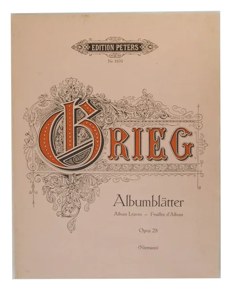 Обложка книги Grieg. Albumblatter. Opus 28. Ноты , Эдвард Григ