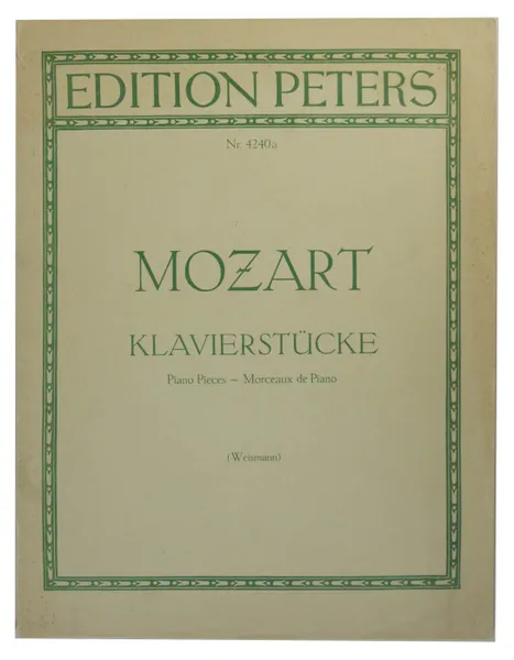 Обложка книги Mozart. Klavierstücke. Ноты, Вольфганг Амадей Моцарт