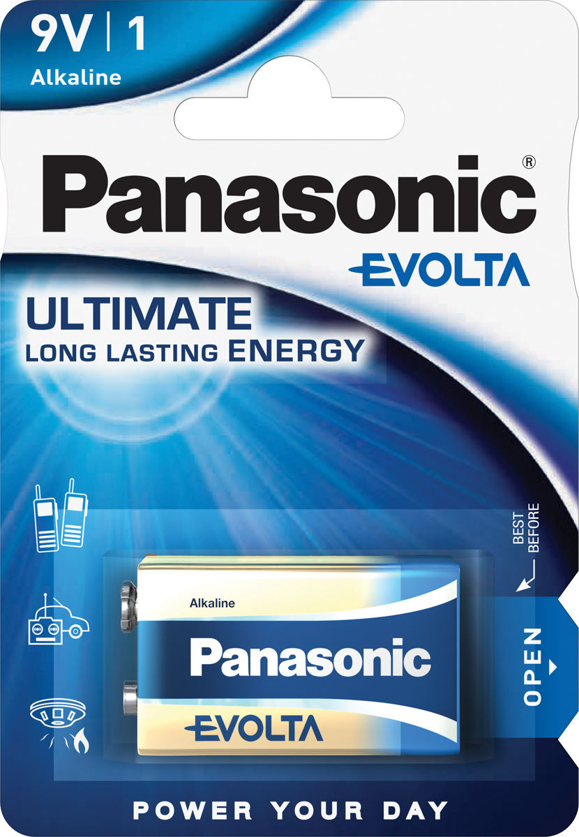 фото Батарейка Panasonic Evolta 6LR61EGE/1BP, 9V щелочная