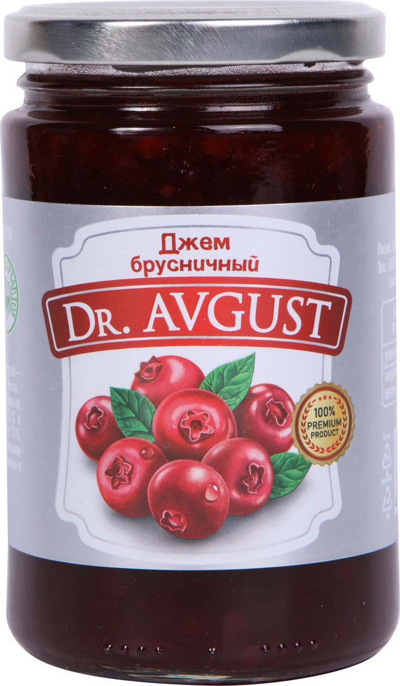 фото Джем пониженной калорийности брусничный Dr. Avgust