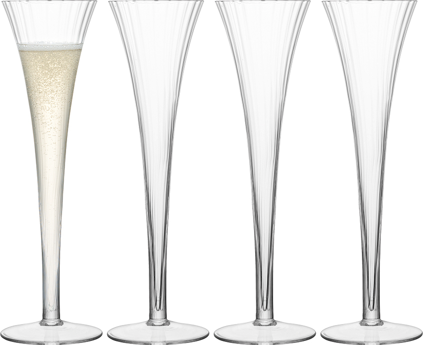 фото Набор из 4 бокалов-флейт для шампанского LSA International Aurelia 200 мл