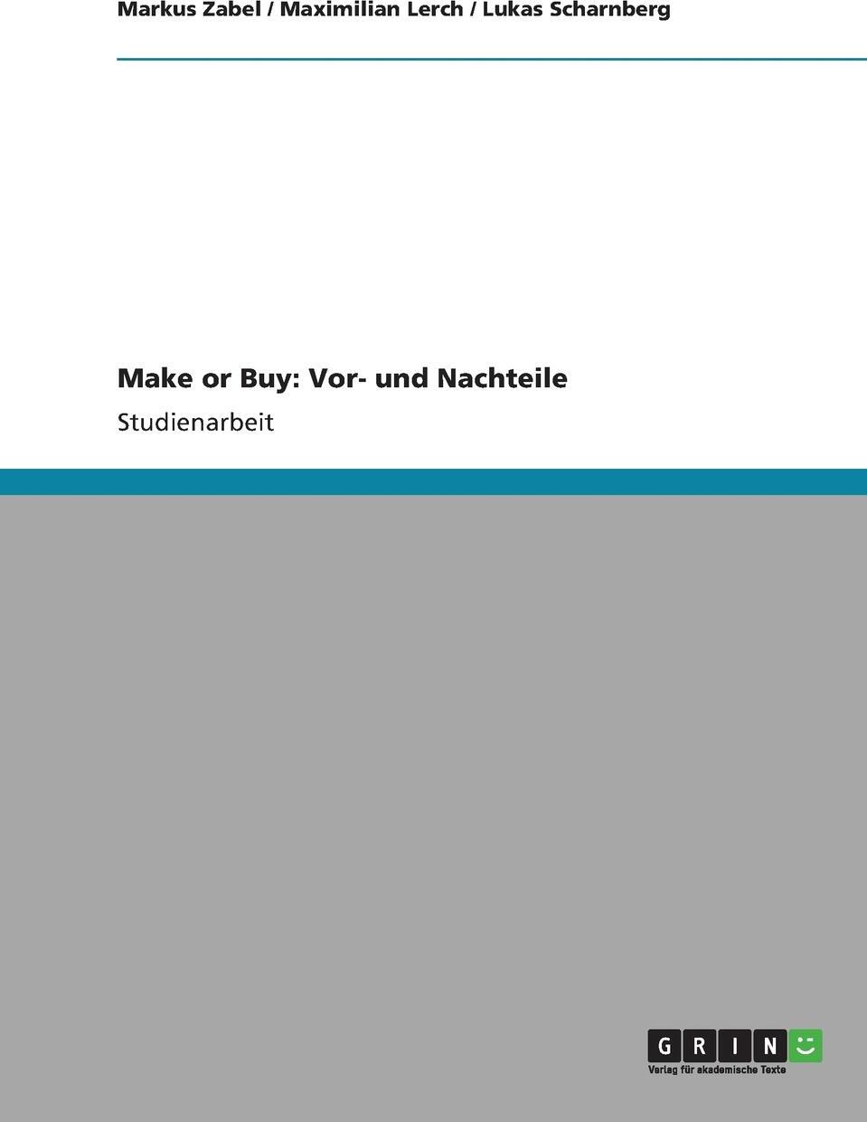 фото Make or Buy. Vor- und Nachteile