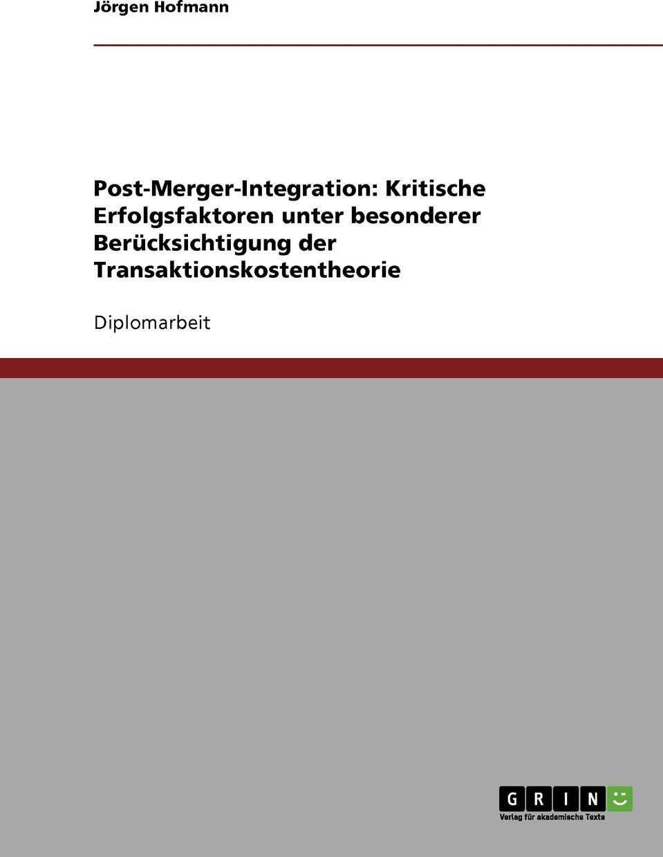 фото Transaktionskostentheorie bei der Post-Merger-Integration