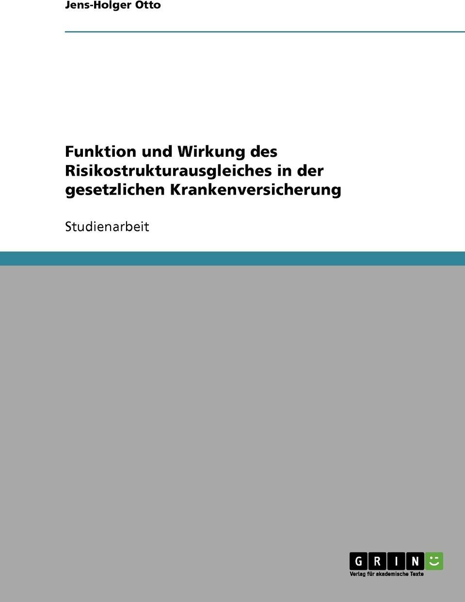 фото Funktion und Wirkung des Risikostrukturausgleiches in der gesetzlichen Krankenversicherung