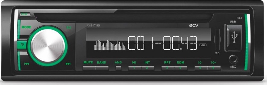 фото Автомагнитола ACV AVS-1715G, 1 DIN Mva group