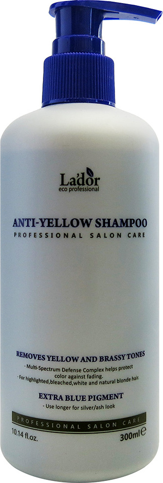 фото Шампунь для светлых волос для нейтрализации желтого пигмента Lador Anti Yellow Shampoo 300мл