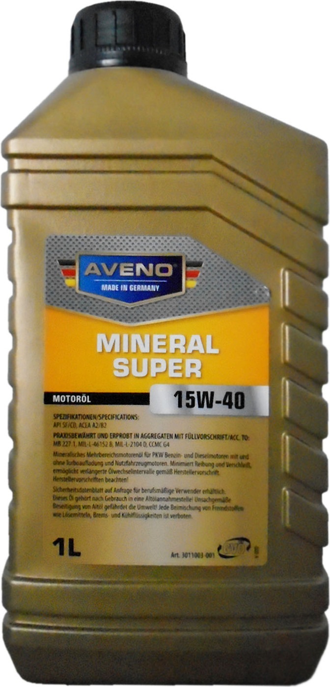 фото Моторное масло AVENO Mineral Super SAE 15W-40 (1л)