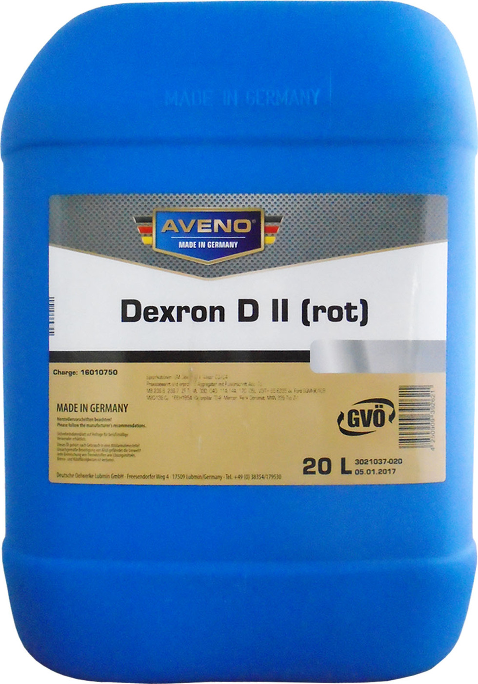 фото Трансмиссионное масло AVENO ATF Dexron DII (20л)