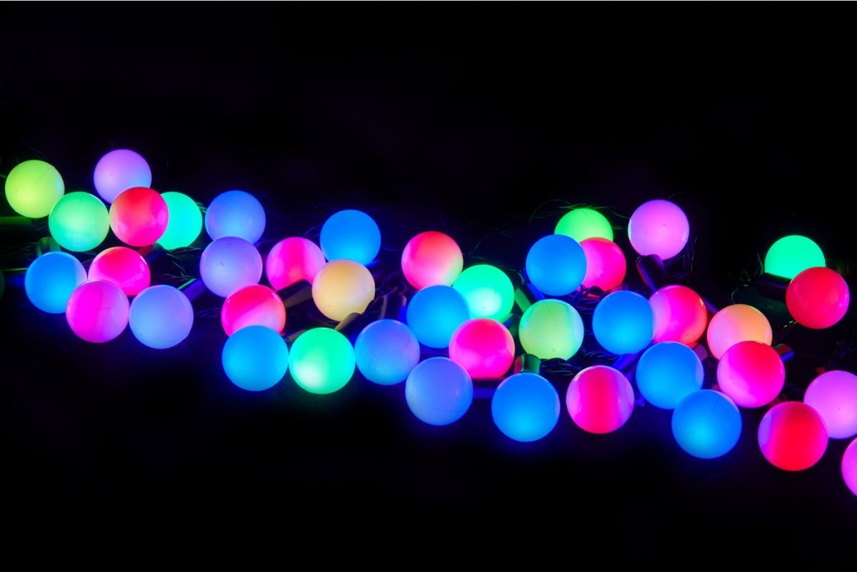 Гирлянда внутренняя нить мультишарики 10 метров, 100 диодов, rgb. Гирлянда neon-night 303-132. Гирлянда шарики светодиодная. Гирлянда шарики cadena 70 led. Гирлянда шарики.