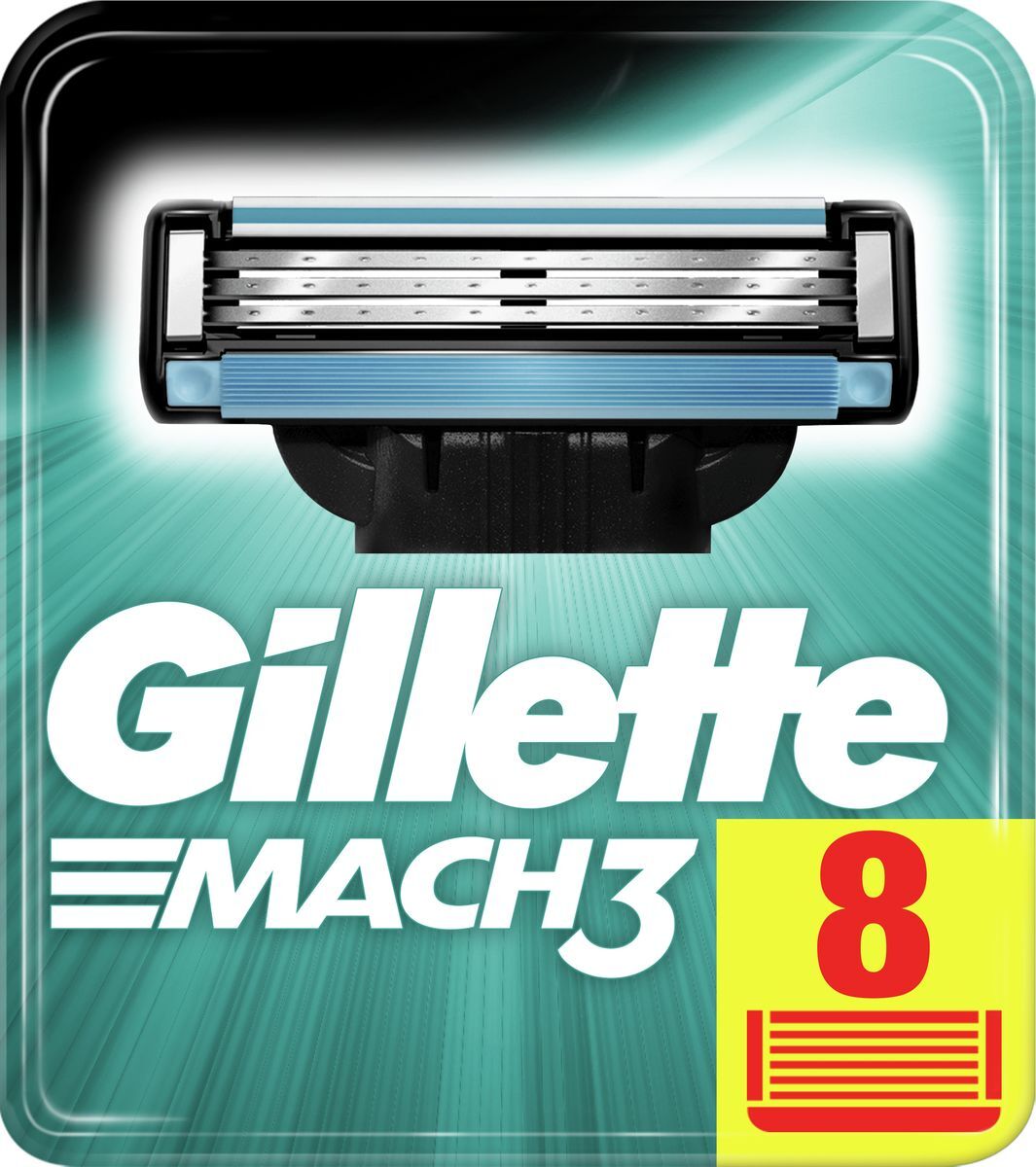 Gillette Сменные Кассеты Mach3 для Мужской Бритвы, 8 шт - изображение