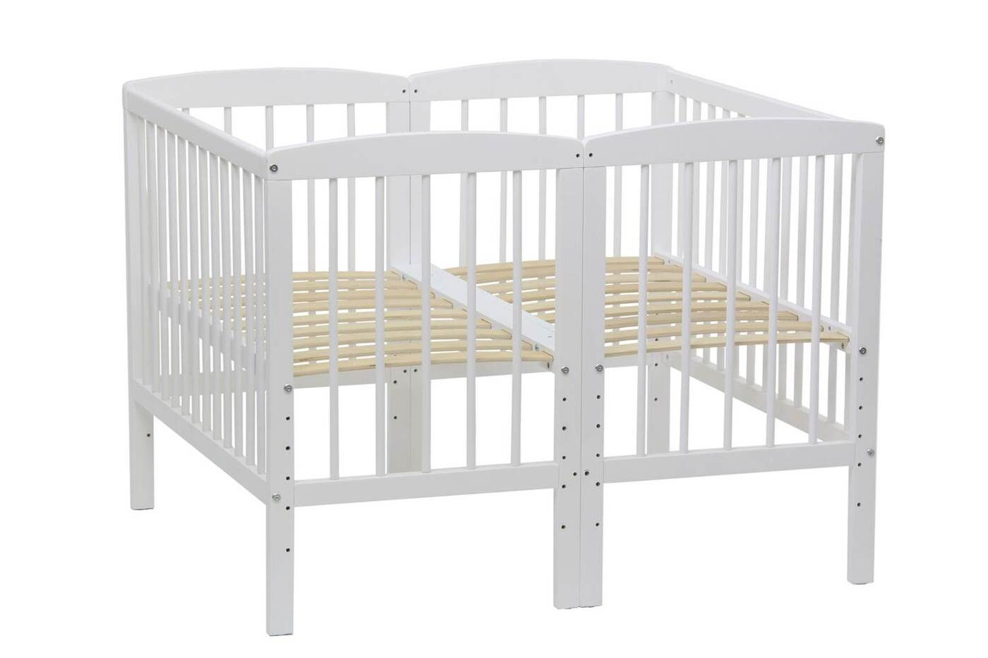 Кроватка детская приставная Polini Kids simple 100, белый