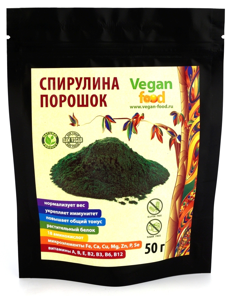 Спирулина порошок Vegan Food, 50 г