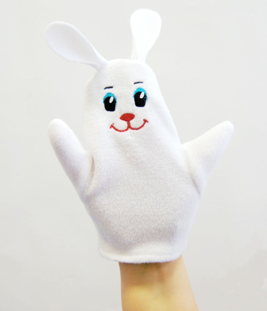 Мякиши мягконабивная Зайка Снежинка 730. Перчаточная кукла заяц. Игрушка на руку. Кукла на руку Зайка.