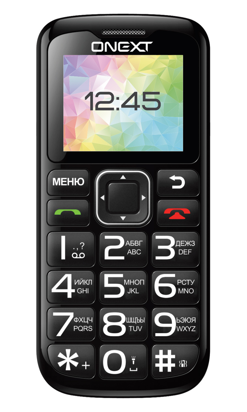 мобильный телефон onext carephone 5, черный